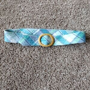 L.L. Bean Plaid Youth Belt NWOT